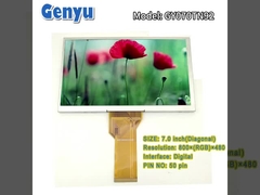 อินเตอร์เฟซดิจิตอล 7 นิ้ว TFT LCD Screen RGB 800×480 ความละเอียดปกติ ขาว 50pin