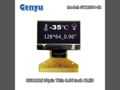 หนา 0.96 นิ้ว โมดูล OLED 128x64 ความละเอียด SSD1315 30pin Soldering FPC