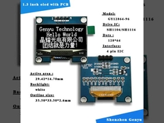 1.3 นิ้ว I2C โมดูลจอ OLED สีขาว 128x64 ความละเอียด SH1106