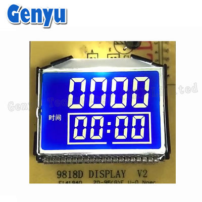 ราคาดี ตัวแสดงภาพ LCD แบบแบ่งแยก STN ที่กําหนดเอง หลังสีฟ้า หลักสีขาว สําหรับเครื่องผสม ออนไลน์