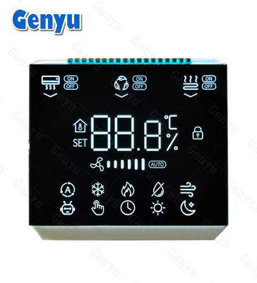 ราคาดี 3.5 นิ้ว สี่เหลี่ยมรูปร่าง VA 3 หลัก แปดส่วนแสดงออก 19 PIN Thermostat LCD Display ออนไลน์