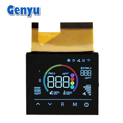 ราคาดี 4.5V VA LCD Display สี ดํา แผนกรอบ 72PIN FPC เชื่อมต่อสําหรับเครื่องล้างอากาศ ออนไลน์