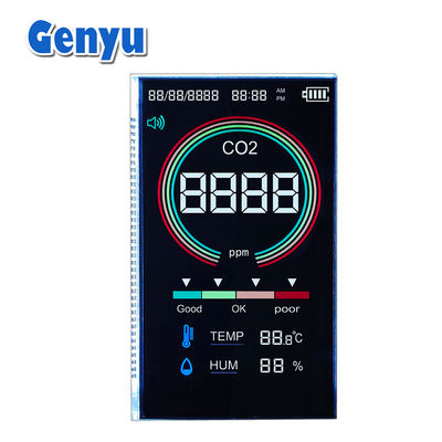 VA Type 5V LCD Screen สีดํา 4 หลัก 7 เซ็กเมนต์ Display 37PIN สําหรับเครื่องตรวจ CO2