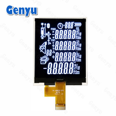 ราคาดี Black Segment COG LCD VA Display White Characters 2.4 Inch LCD Screen สําหรับเครื่องค้นระยะ ออนไลน์