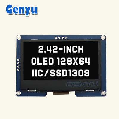 โมโนครอม 2.42 นิ้ว OLED Display ความละเอียด 128x64 SSD1309 อินเตอร์เฟซ I2C