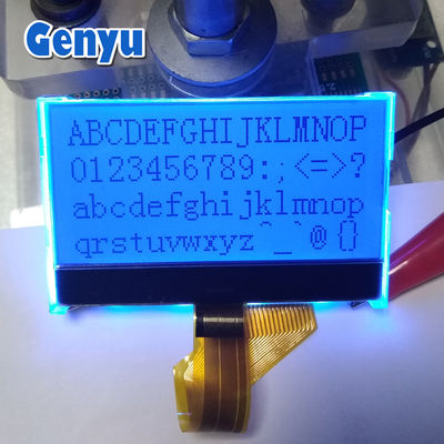 2.7 นิ้ว 128x64 กราฟฟิกจอ LCD FSTN COG แบ็กไลท์สีฟ้า 3.3V 26PIN FPC