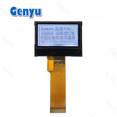 0.96 นิ้ว 128x64 โมโนครอม FSTN LCD Display 15pin สีขาว Backlight SPI อินเตอร์เฟซ